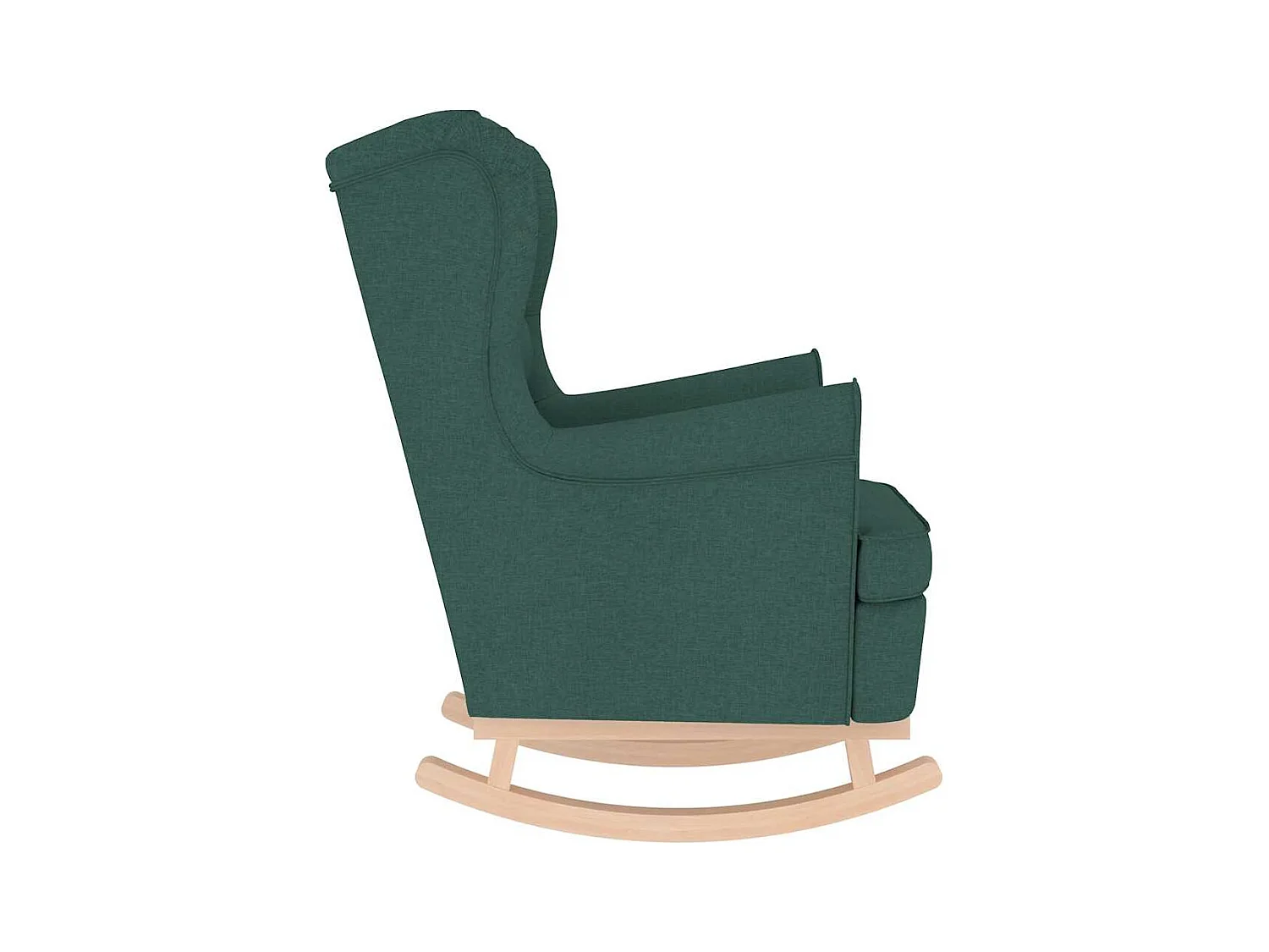 Fauteuil Salon-Chaise de relax-Fauteuil à Bascule vert foncé 74x90x102 cm tissu SHL3179