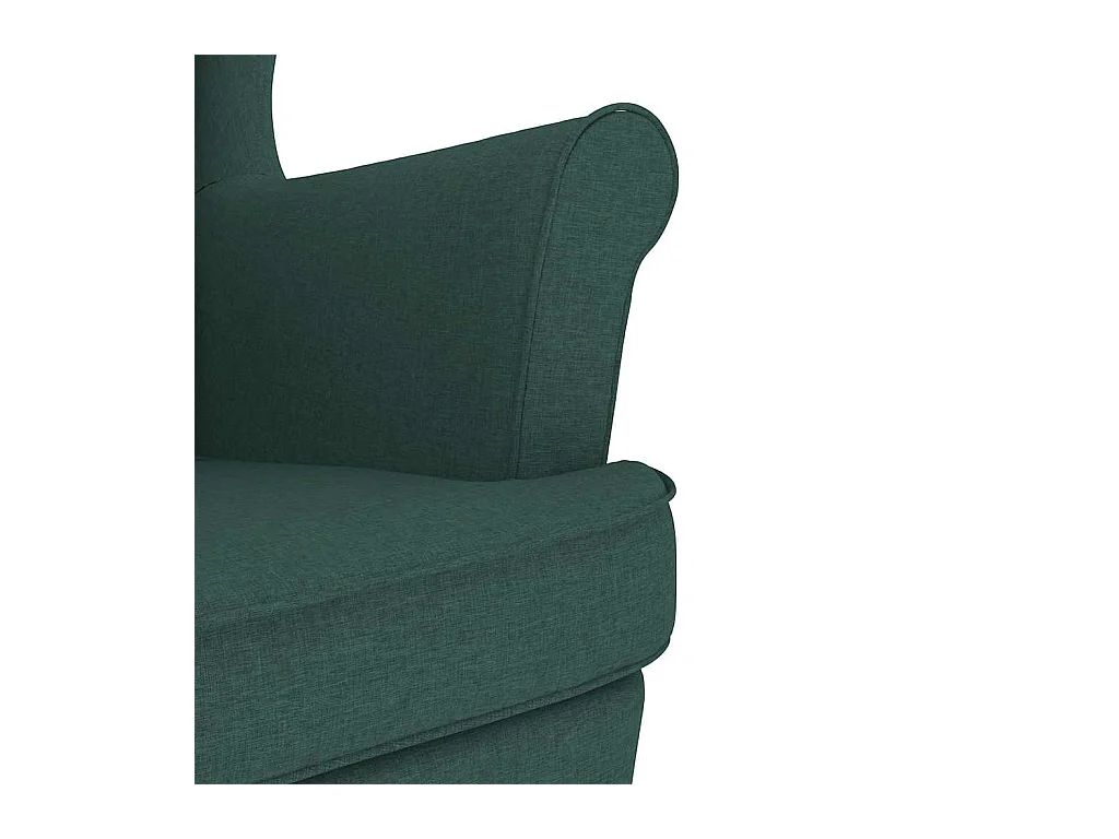 Fauteuil Salon-Chaise de relax-Fauteuil à Bascule vert foncé 74x90x102 cm tissu SHL3179