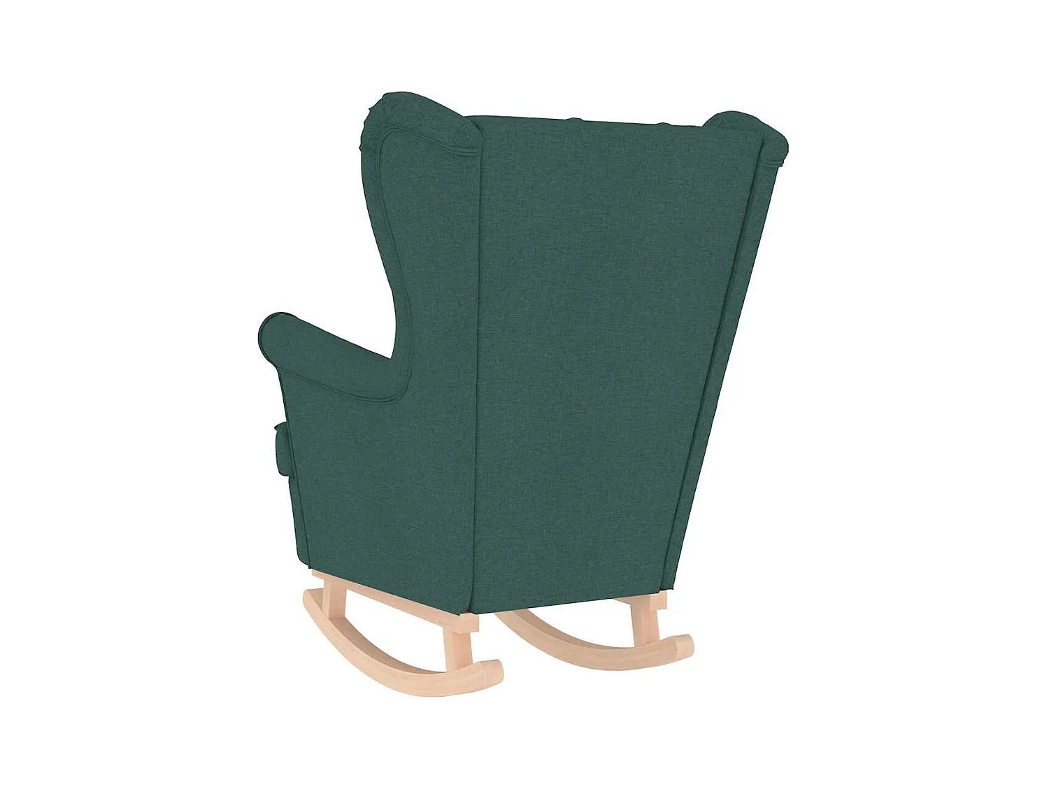 Silla de relax | Silla mecedora de tela verde oscuro 74x90x102 cm SHL3035