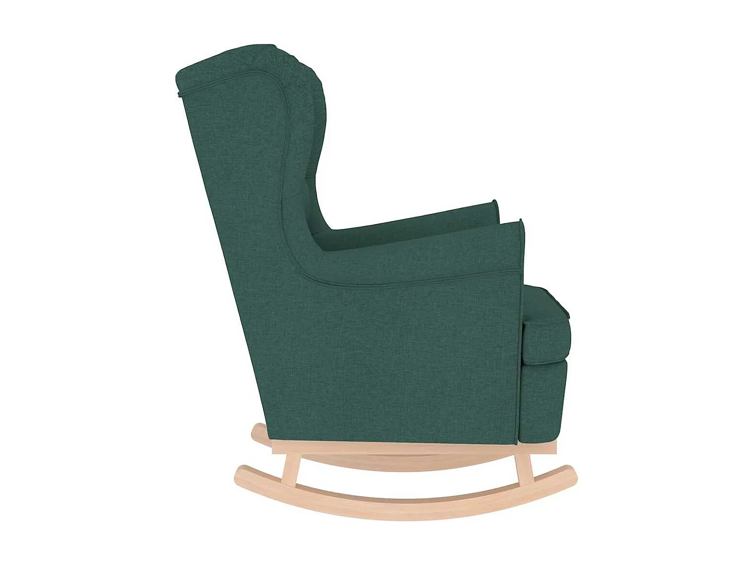Fauteuil Salon-Chaise de relax-Fauteuil à Bascule vert foncé 74x90x102 cm tissu SHL3179