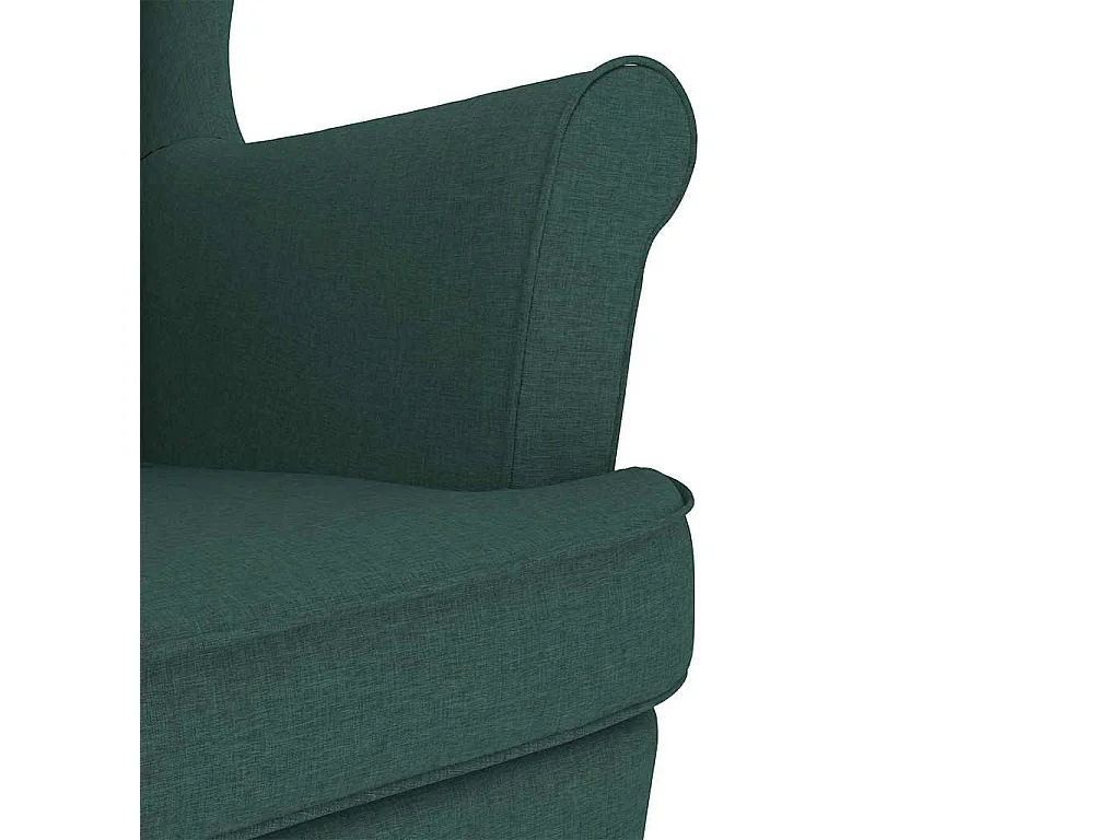 Fauteuil Salon-Chaise de relax-Fauteuil à Bascule vert foncé 74x90x102 cm tissu SHL3179