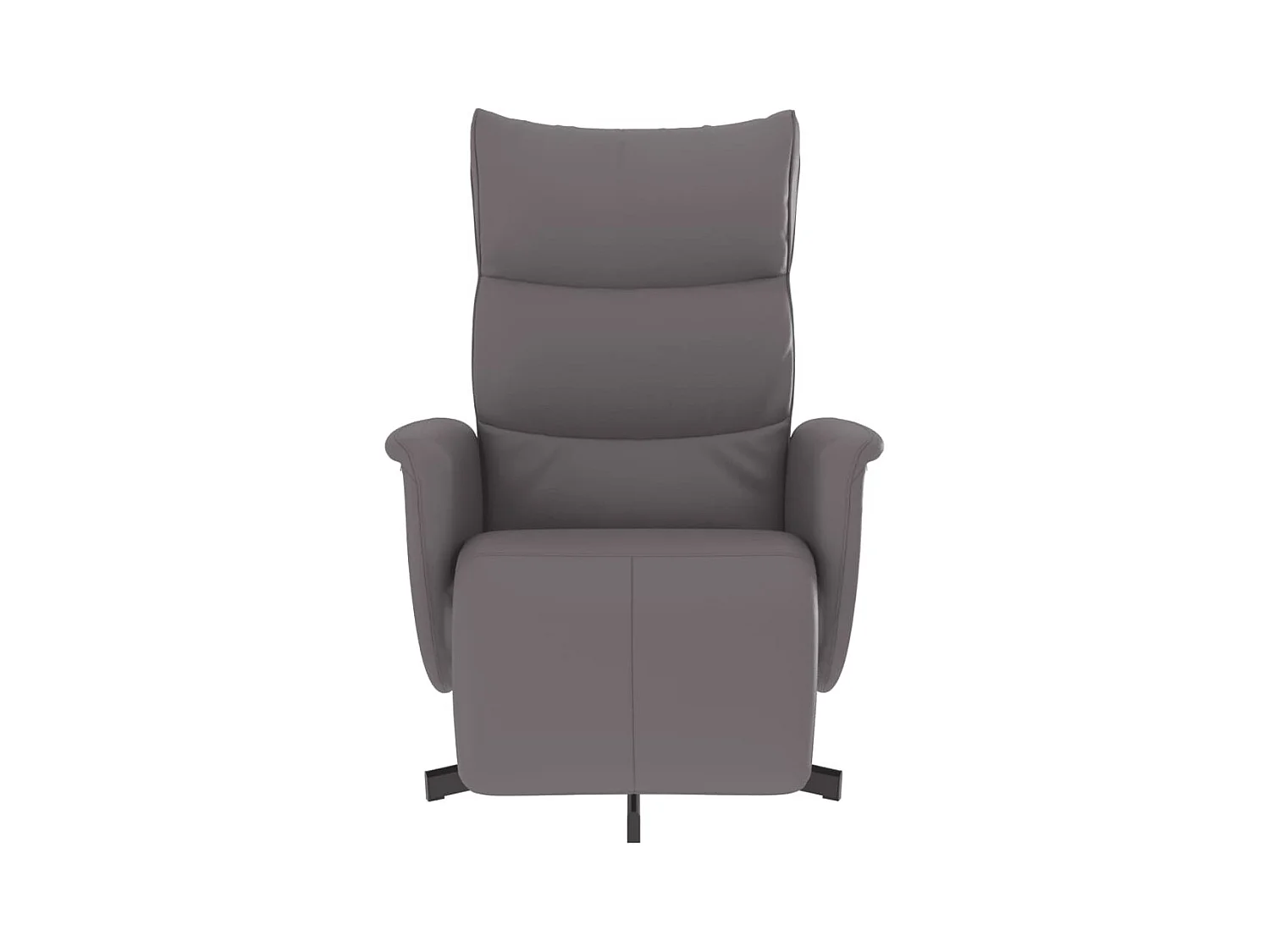 Sillón de relax | Sillón reclinable con reposapiés cuero sintético gris SHL4094