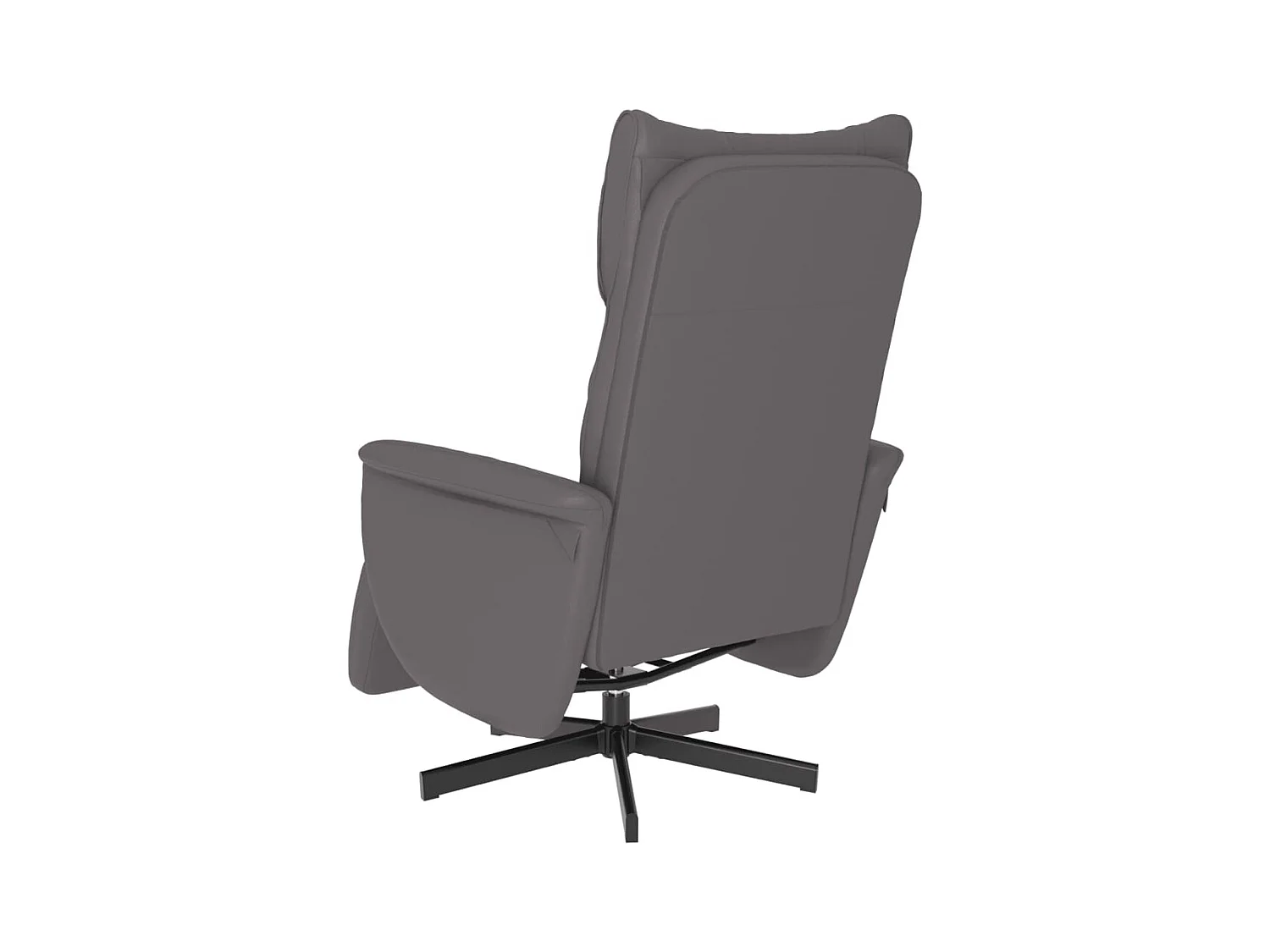 Sillón de relax | Sillón reclinable con reposapiés cuero sintético gris SHL4094