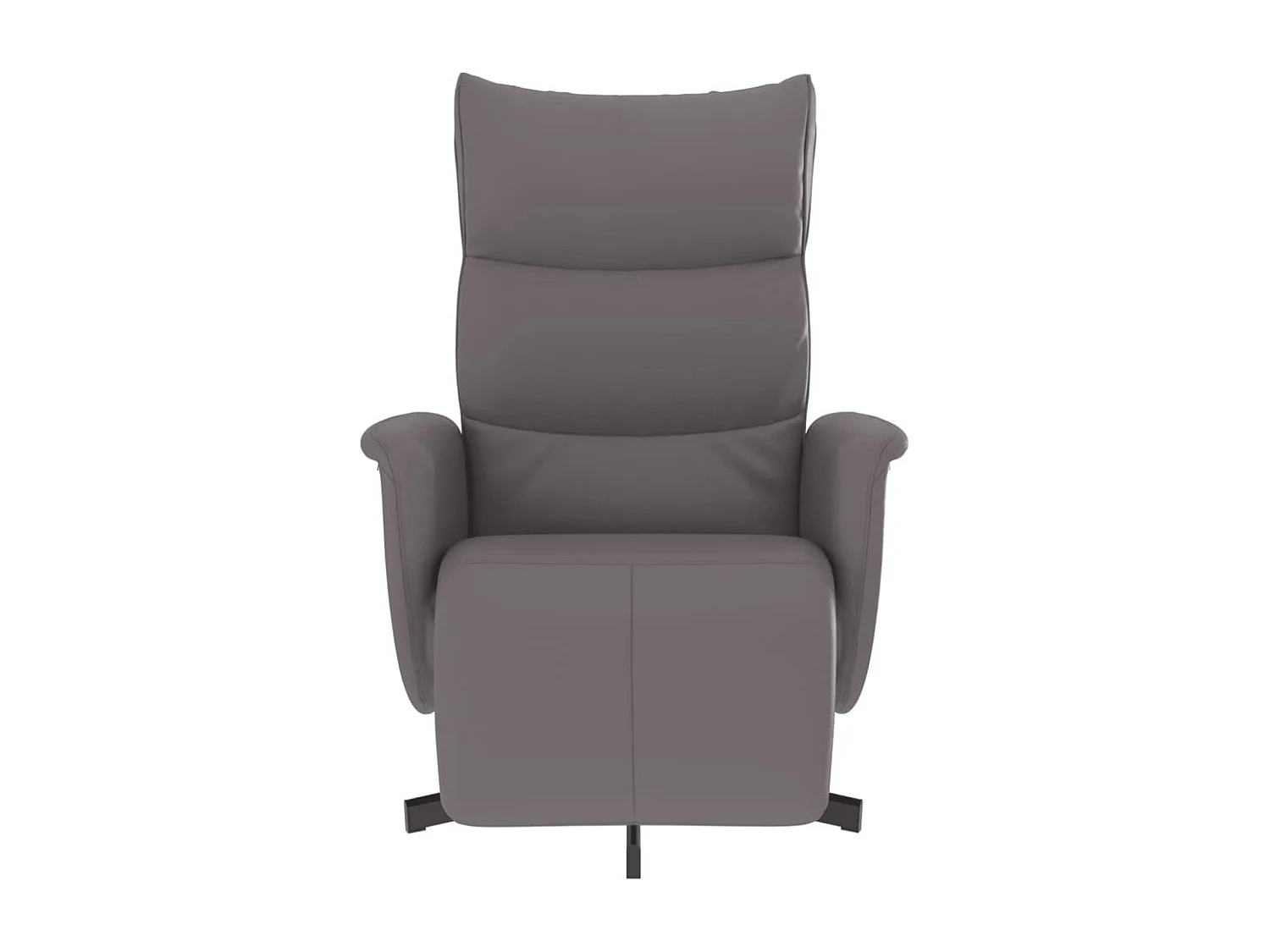 Relaxstoel | Fauteuil | Bureaustoel verstelbaar met voetensteun kunstleer grijs