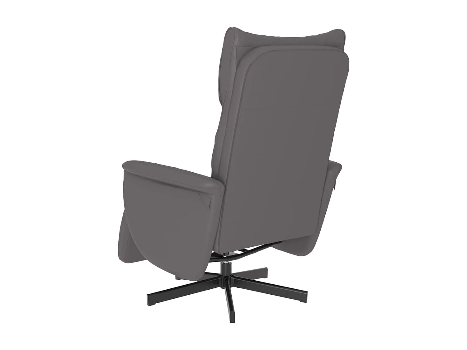 Relaxstoel | Fauteuil | Bureaustoel verstelbaar met voetensteun kunstleer grijs