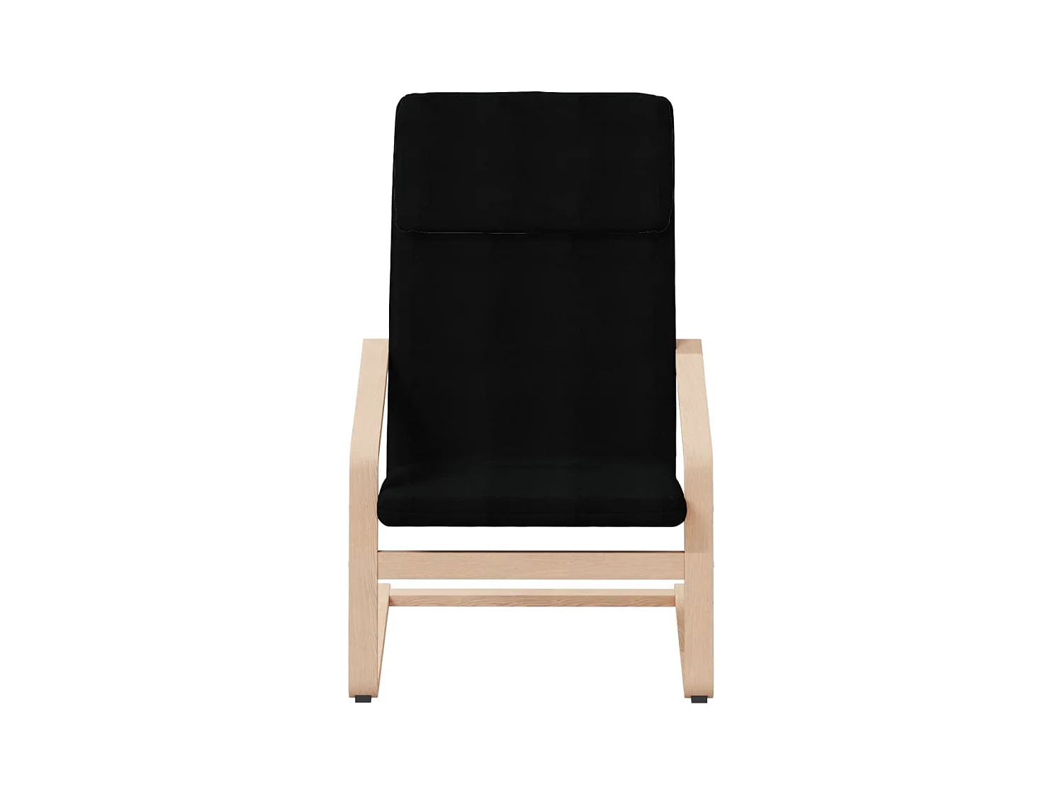 Sillón de relax | Silla de relax con taburete tela negro SHL3030