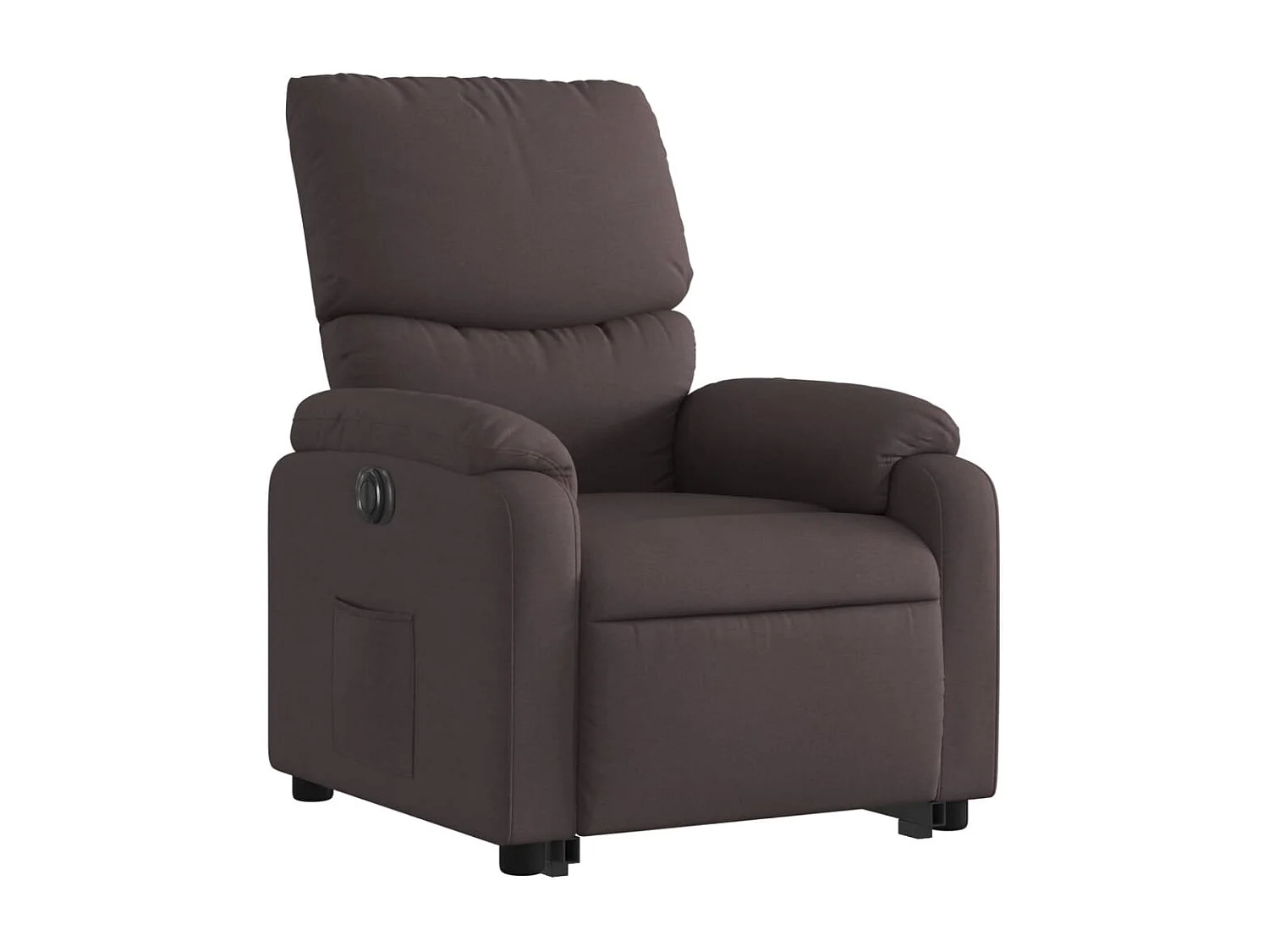 Fauteuil inclinable électrique-Chaise de relax-Fauteuil salon marron foncé tissu SHL4297