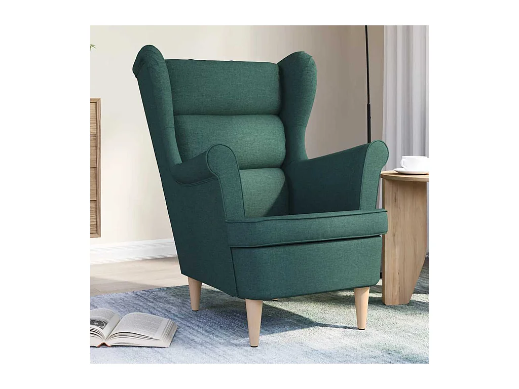 Fauteuil de Salon-Chaise de relax vert foncé 74x84x100 cm tissu SHL1823