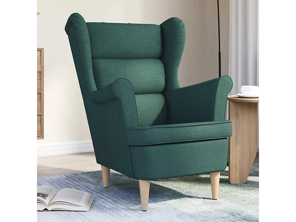 Fauteuil de Salon-Chaise de relax vert foncé 74x84x100 cm tissu SHL1823