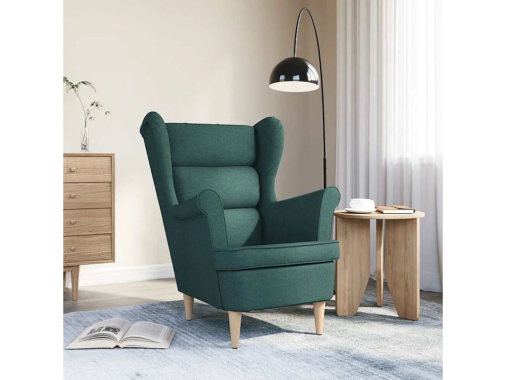 Fauteuil de Salon-Chaise de relax vert foncé 74x84x100 cm tissu SHL1823