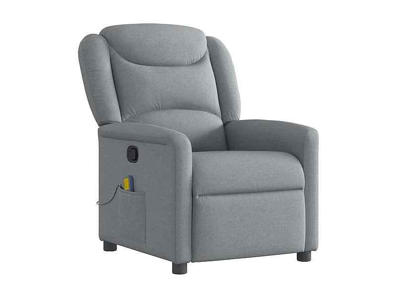 Fauteuil inclinable-Chaise de relax-Fauteuil de Massage Gris clair Tissu SHL1084
