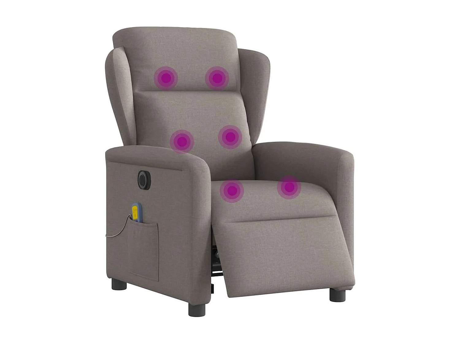 Fauteuil inclinable électrique-Fauteuil de massage de Salon Taupe Tissu SHL5041