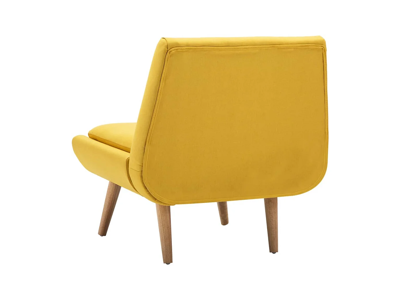 Sillón de salón | Butaca tapizada de tela amarilla SHL5843