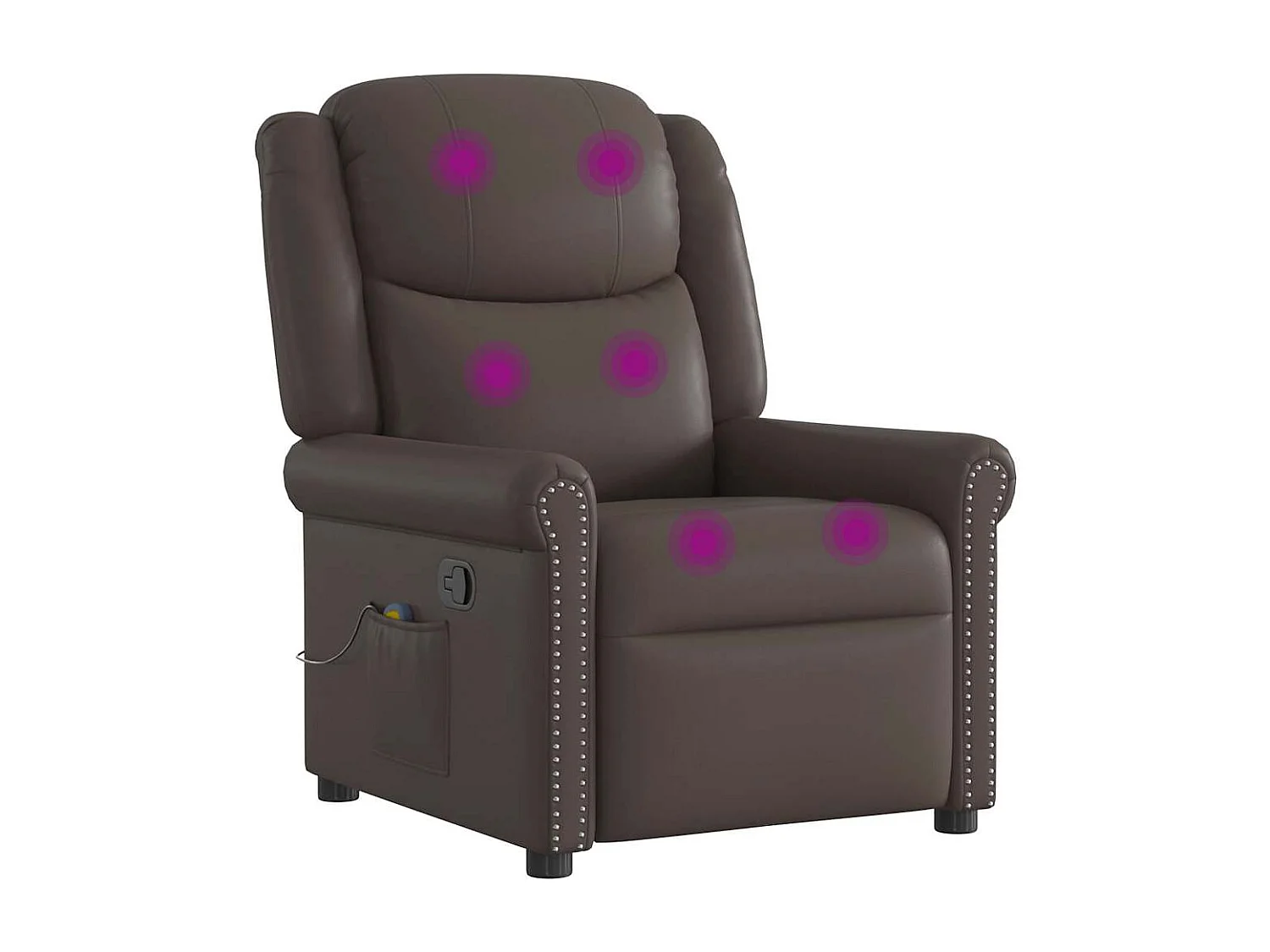 Massagesessel | Relaxsessel Braun Glänzendes Kunstleder SHL75708