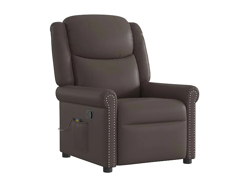 Massagesessel | Relaxsessel Braun Glänzendes Kunstleder SHL75708