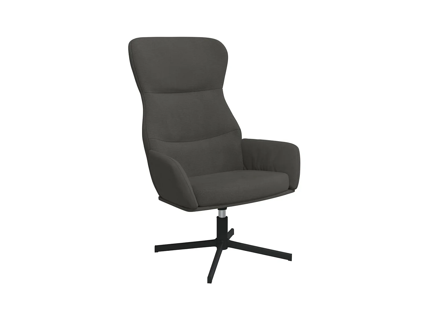 Chaise de relaxation-Fauteuil de Salon Gris foncé Velours SHL3909