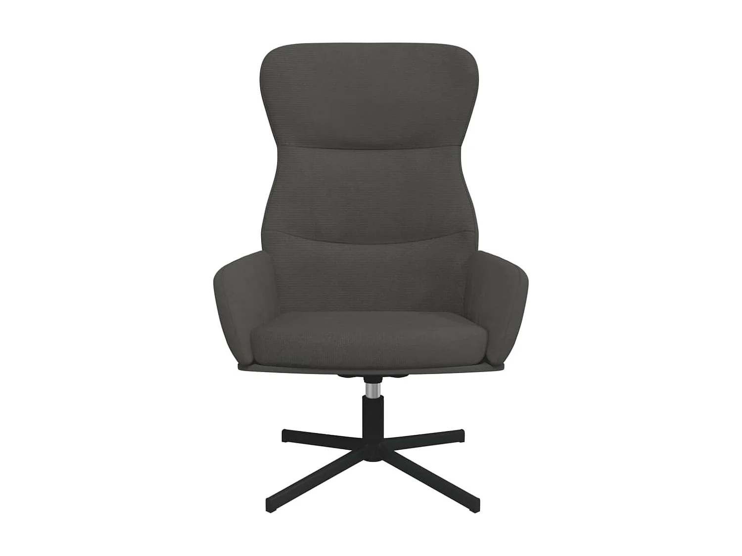 Relaxstoel | Fauteuil | Bureaustoel fluweel donkergrijs