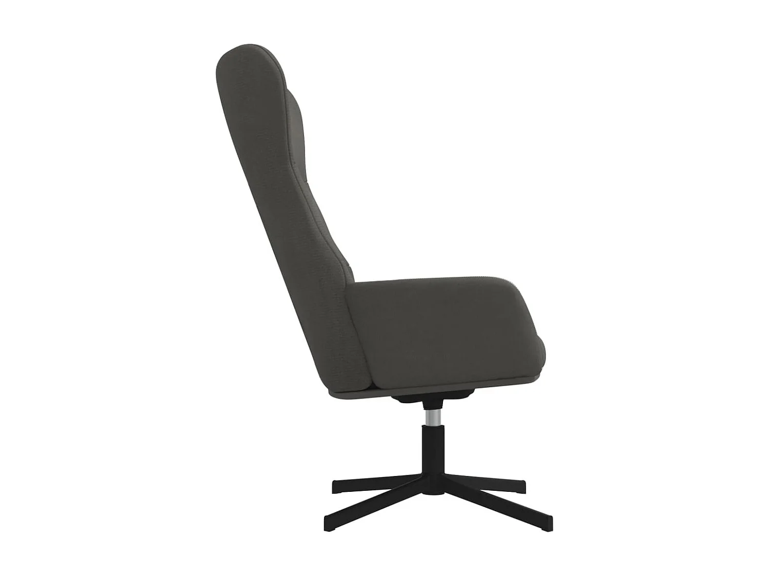 Relaxstoel | Fauteuil | Bureaustoel fluweel donkergrijs