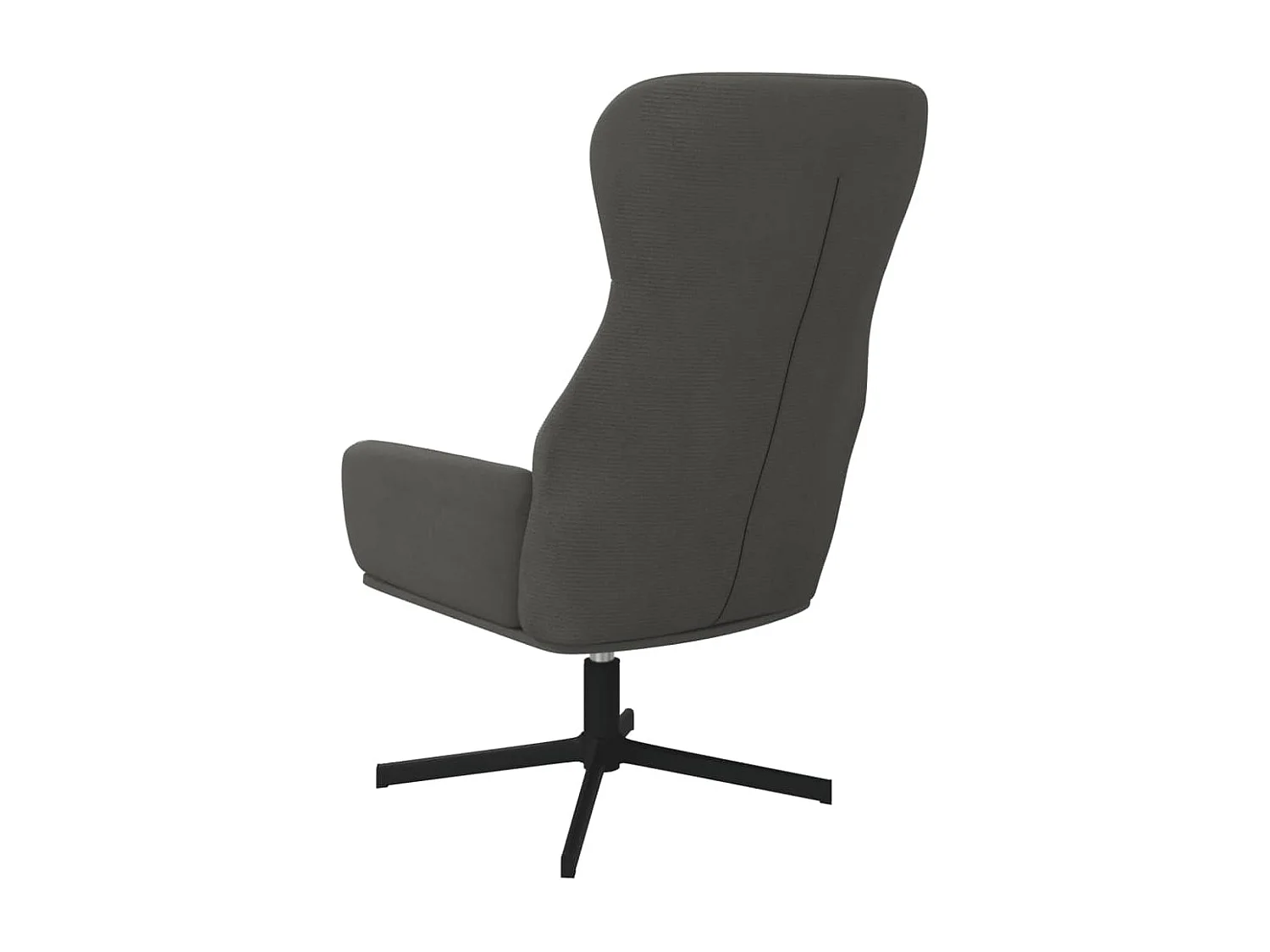 Relaxstoel | Fauteuil | Bureaustoel fluweel donkergrijs