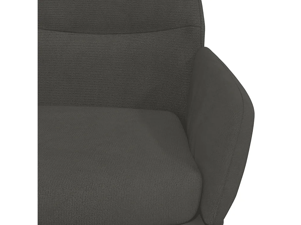 Relaxstoel | Fauteuil | Bureaustoel fluweel donkergrijs