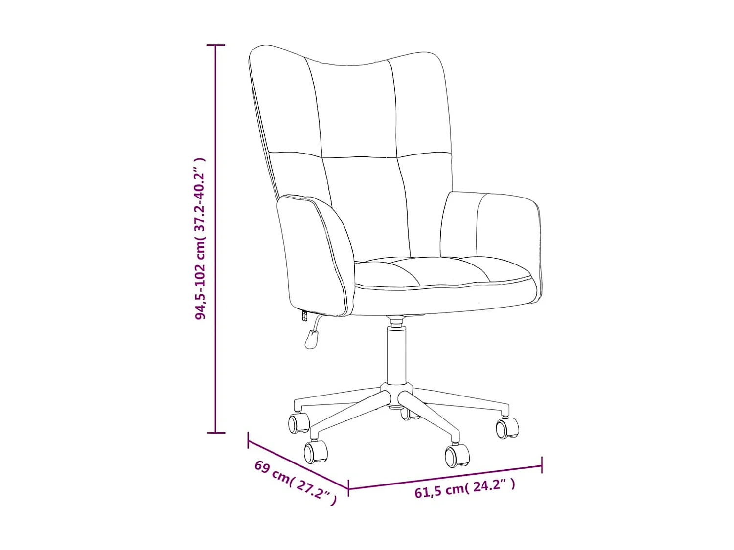 Sillón de relax | Silla de relax de terciopelo marrón SHL9800