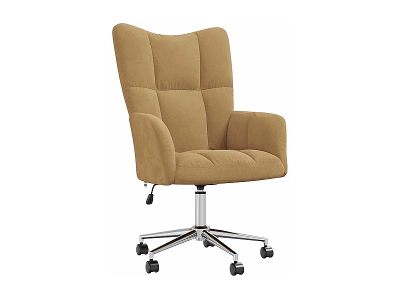 Chaise de relaxation-Fauteuil de bureau Marron Velours SHL1694