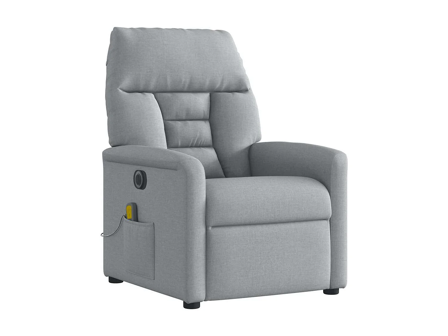 Fauteuil inclinable électrique-Fauteuil de massage de Salon gris clair tissu SHL3313