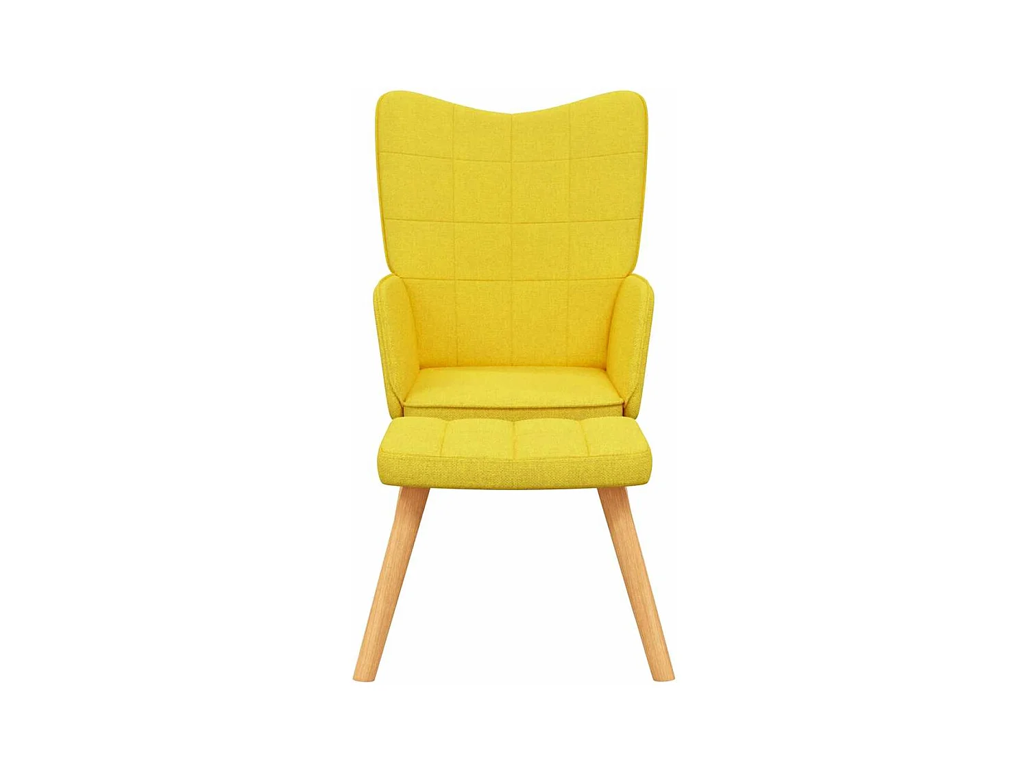 Silla de relajación | Sillón de relax con reposapiés tela amarillo mostaza SHL9078