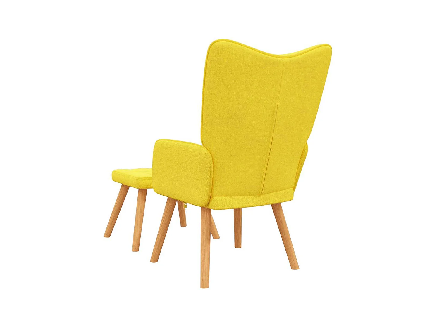 Silla de relajación | Sillón de relax con reposapiés tela amarillo mostaza SHL9078