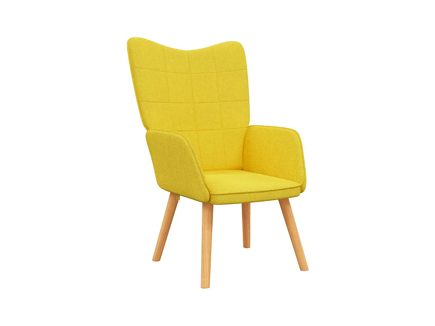 Silla de relajación | Sillón de relax con reposapiés tela amarillo mostaza SHL9078