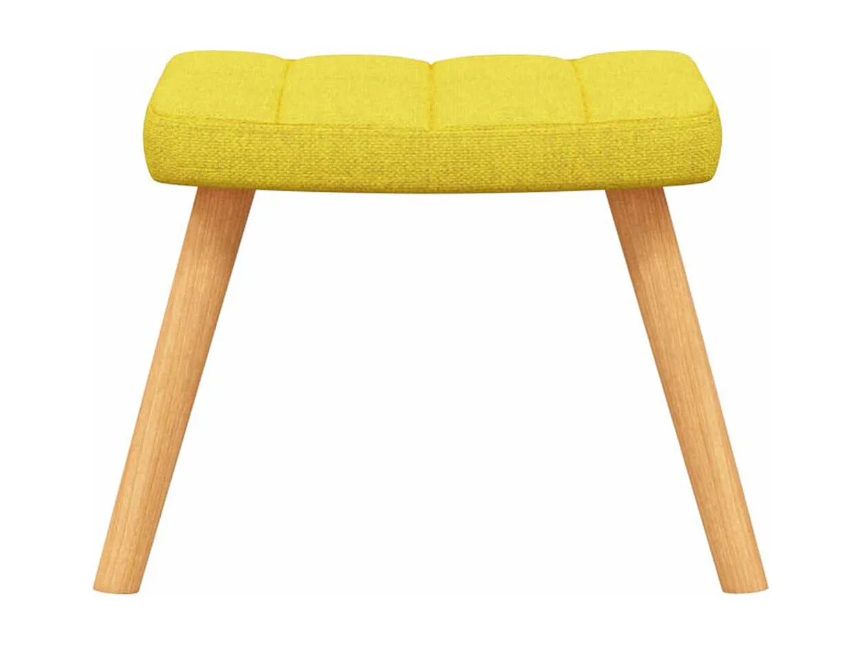 Relaxsessel mit Hocker | Lounge Sessel Senfgelb Stoff SHL52622