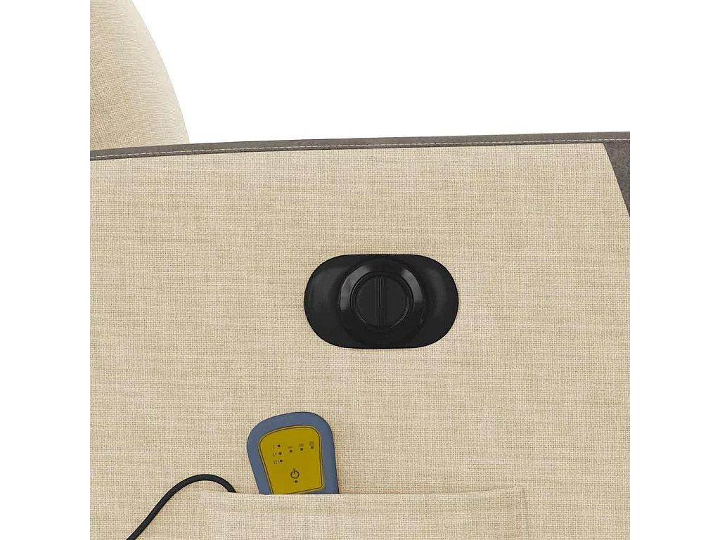 Sillón de relax | Sillón reclinable de masaje eléctrico tela color crema SHL9030
