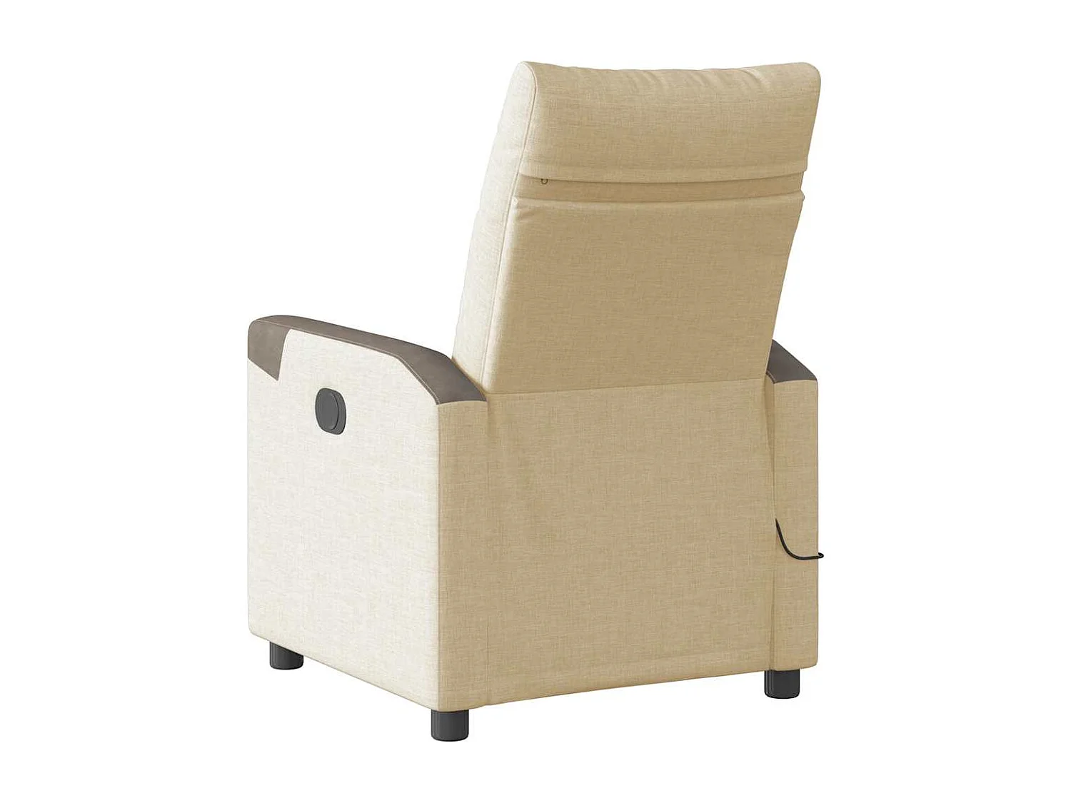 Fauteuil inclinable électrique-Chaise de relax-Fauteuil de Massage crème tissu SHL4293