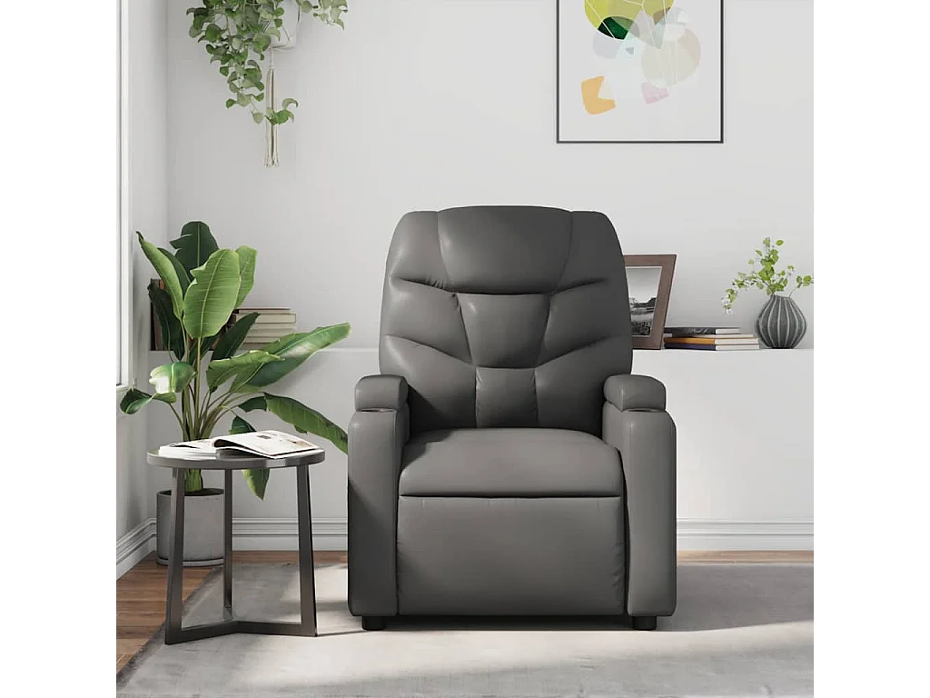 Relaxsessel | Massagesessel Grau Kunstleder SHL68204