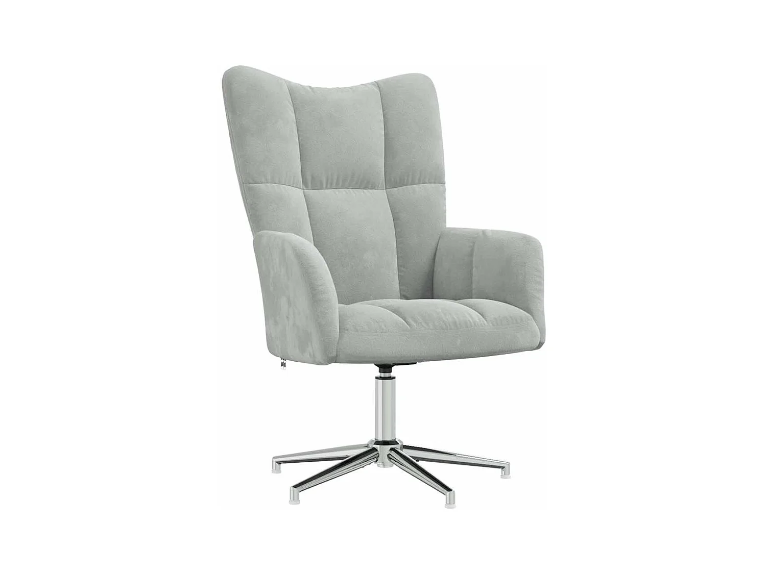 Chaise de relaxation-Fauteuil de Salon Gris clair Velours SHL4716