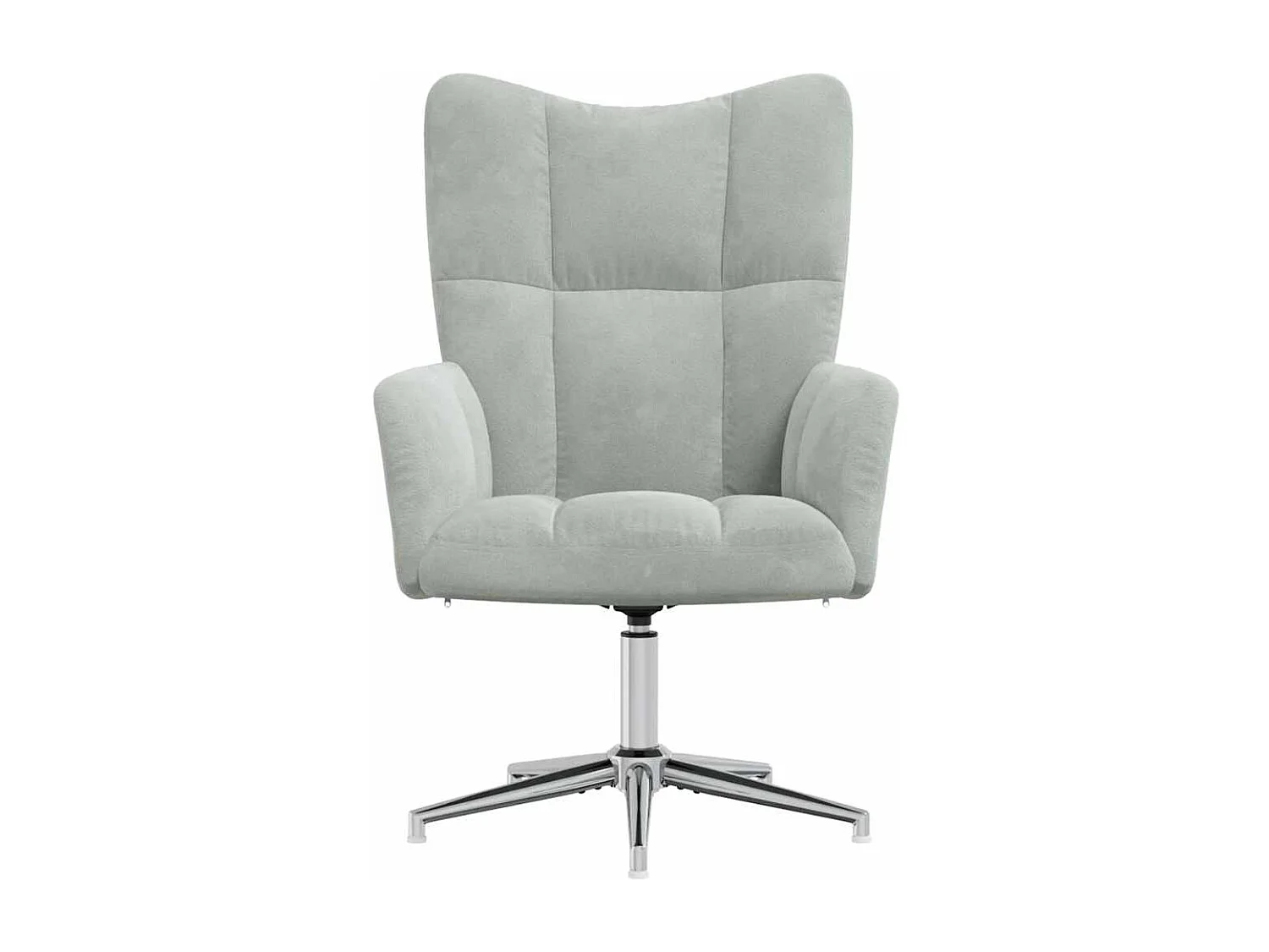 Relaxsessel | Lounge Sessel Hellgrau Samt SHL16342