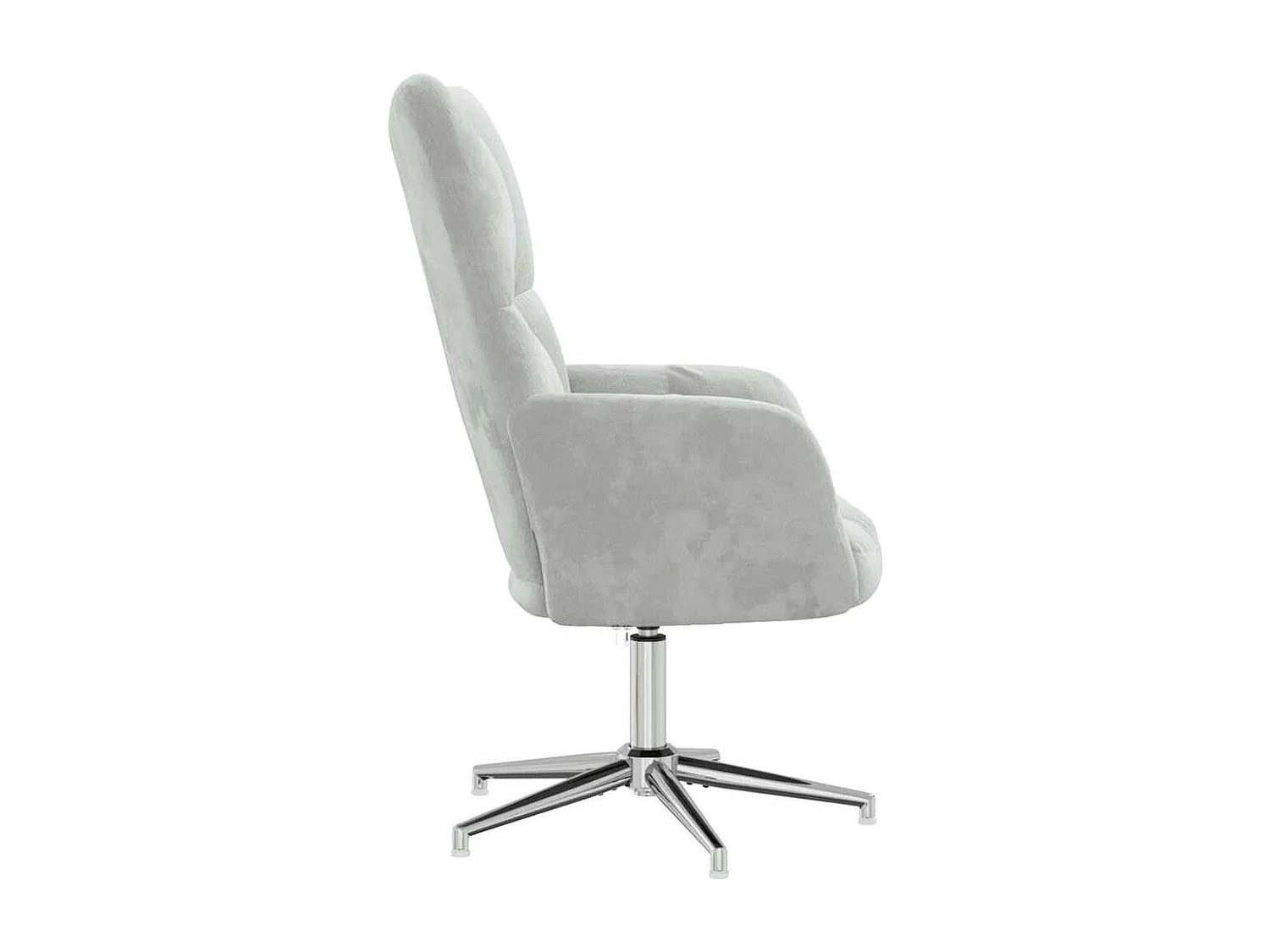 Relaxsessel | Lounge Sessel Hellgrau Samt SHL16342