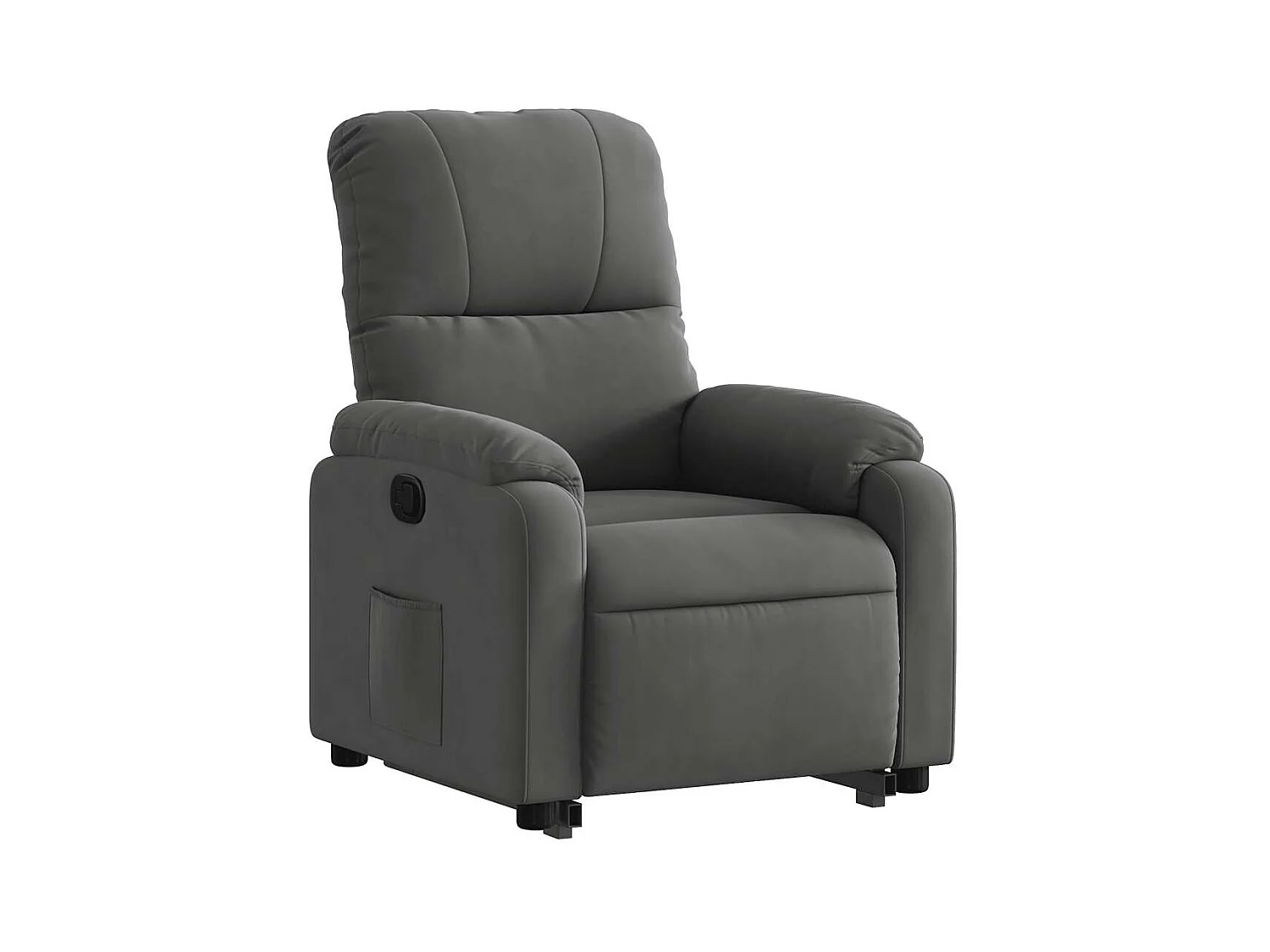Sillón de relax | Sillón reclinable elevable tela de microfibra gris oscuro SHL5239