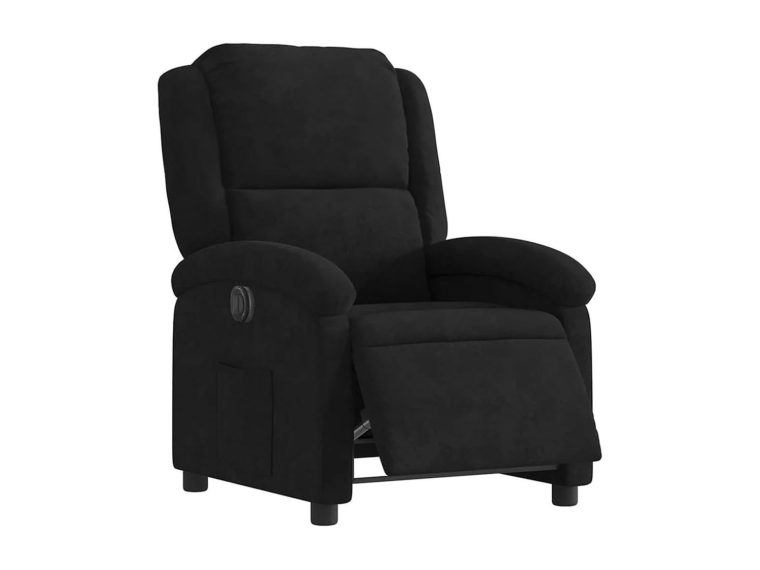 Fauteuil inclinable électrique-Chaise de relax-Fauteuil salon noir velours SHL4711
