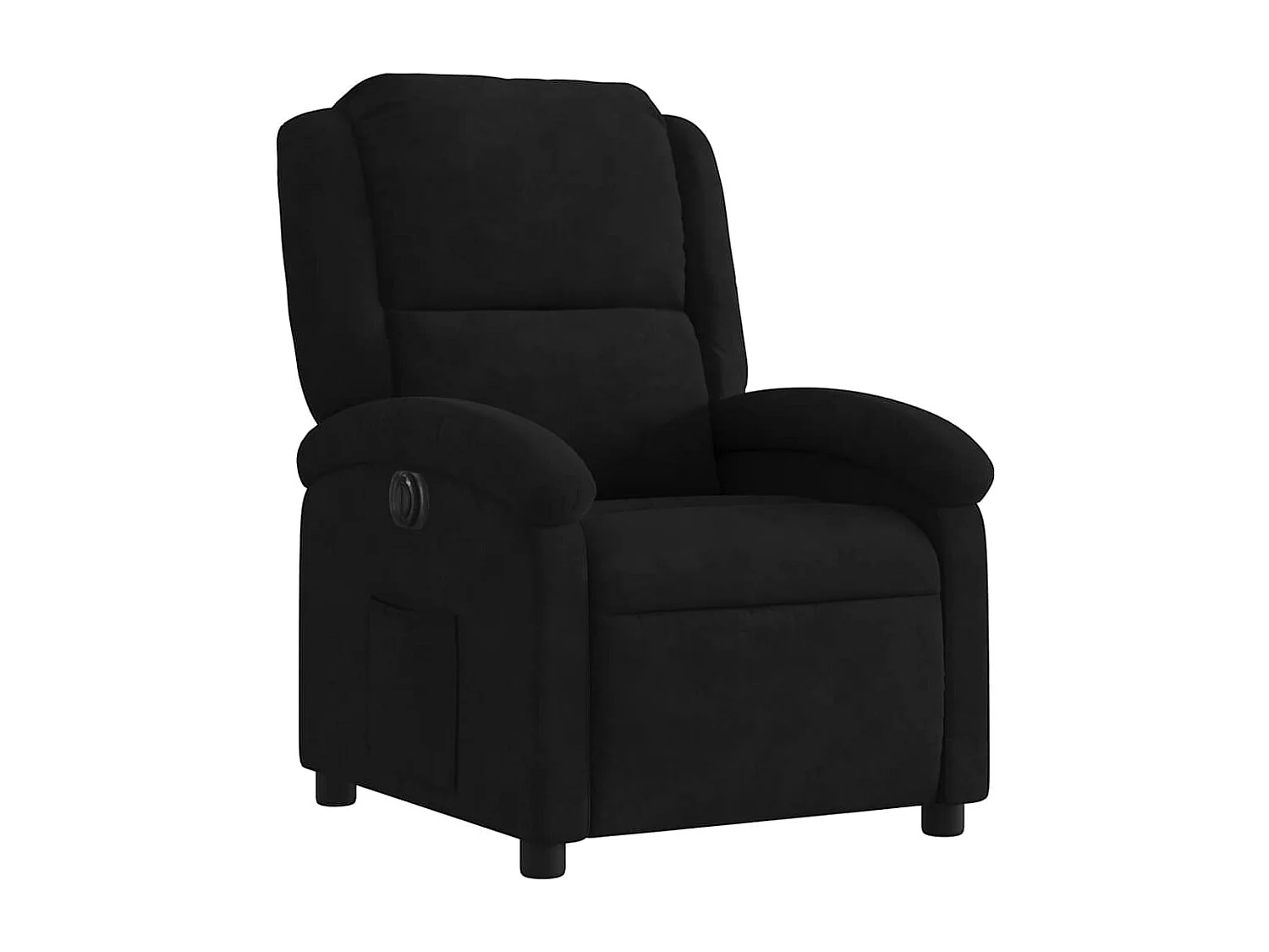Fauteuil inclinable électrique-Chaise de relax-Fauteuil salon noir velours SHL4711