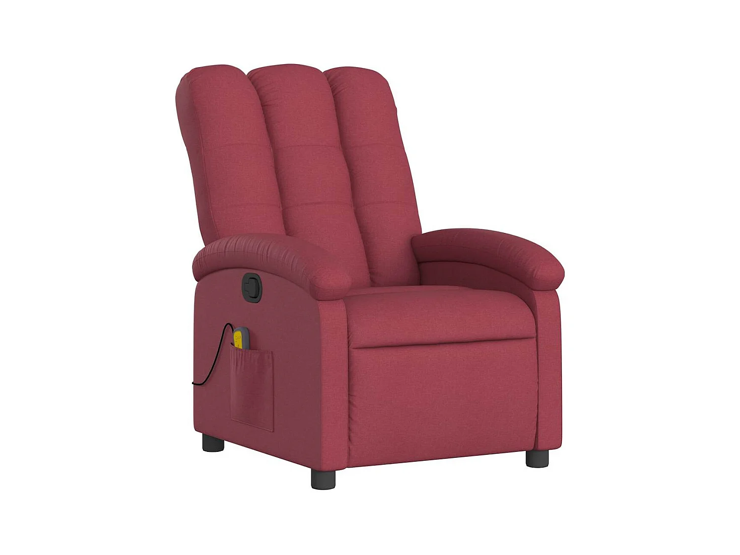 Fauteuil inclinable-Chaise de relax-Fauteuil de Massage rouge bordeaux tissu SHL1444