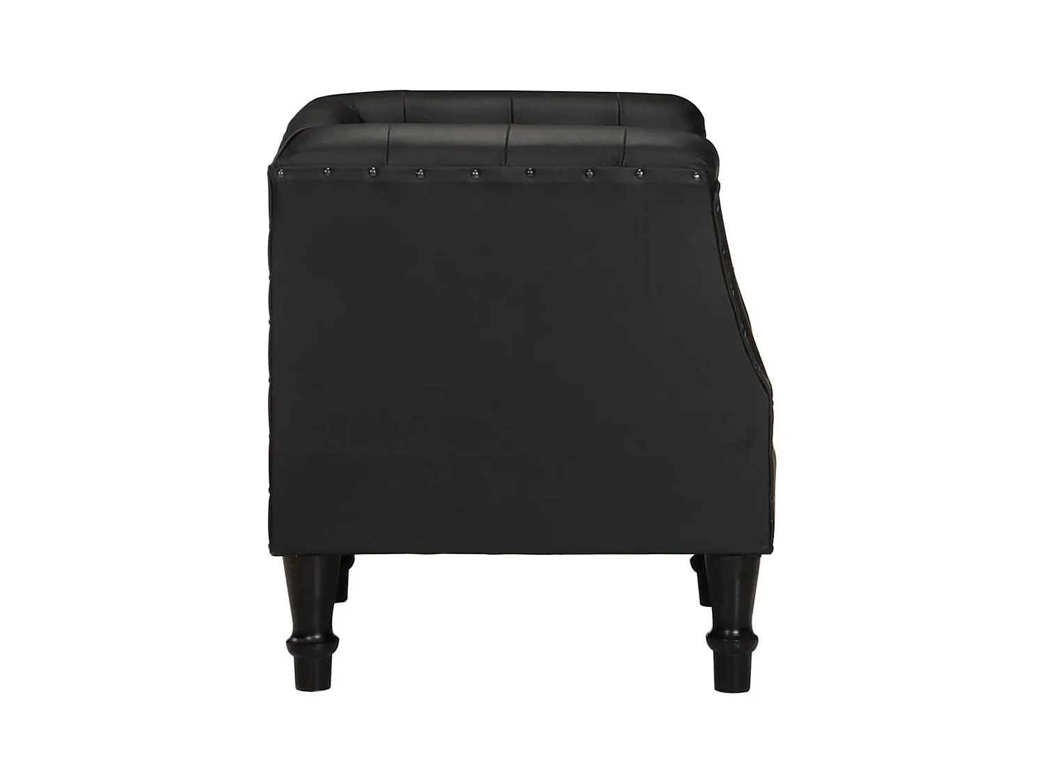 Sillón | Silla de cuero auténtico negro SHL2828