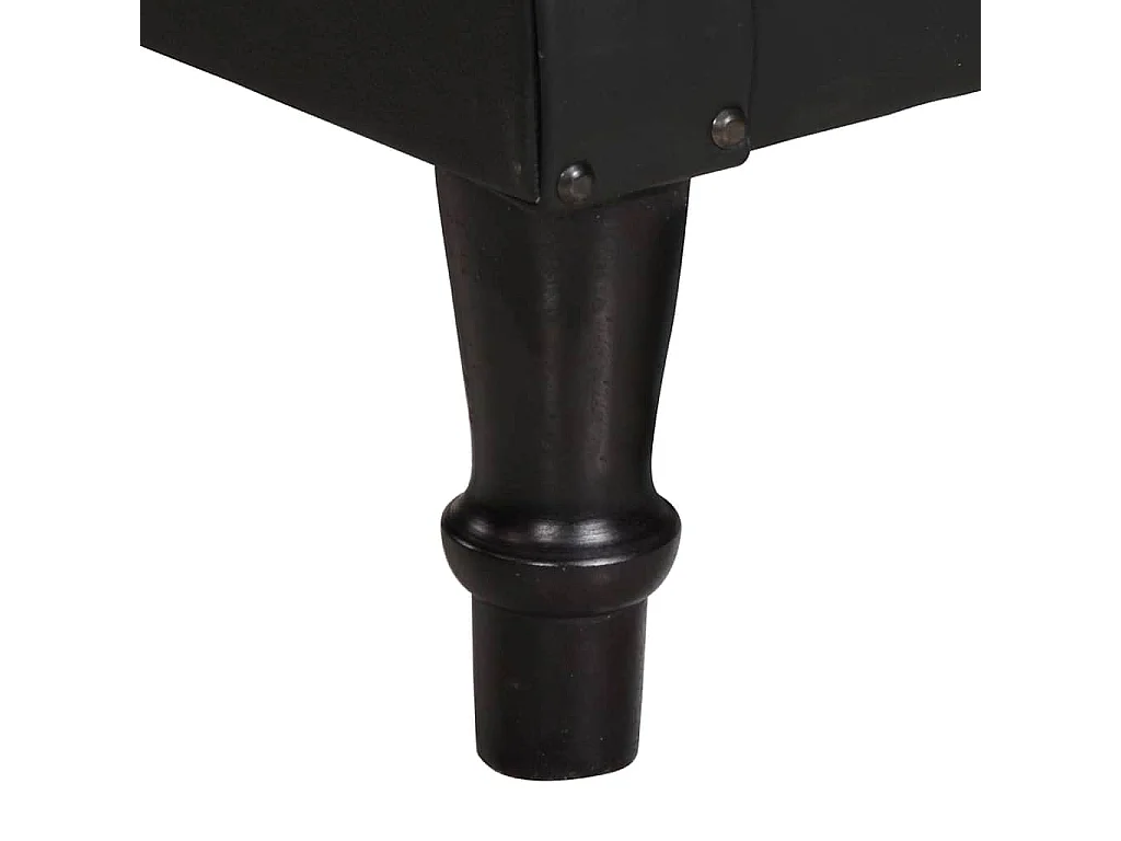 Sillón | Silla de cuero auténtico negro SHL2828