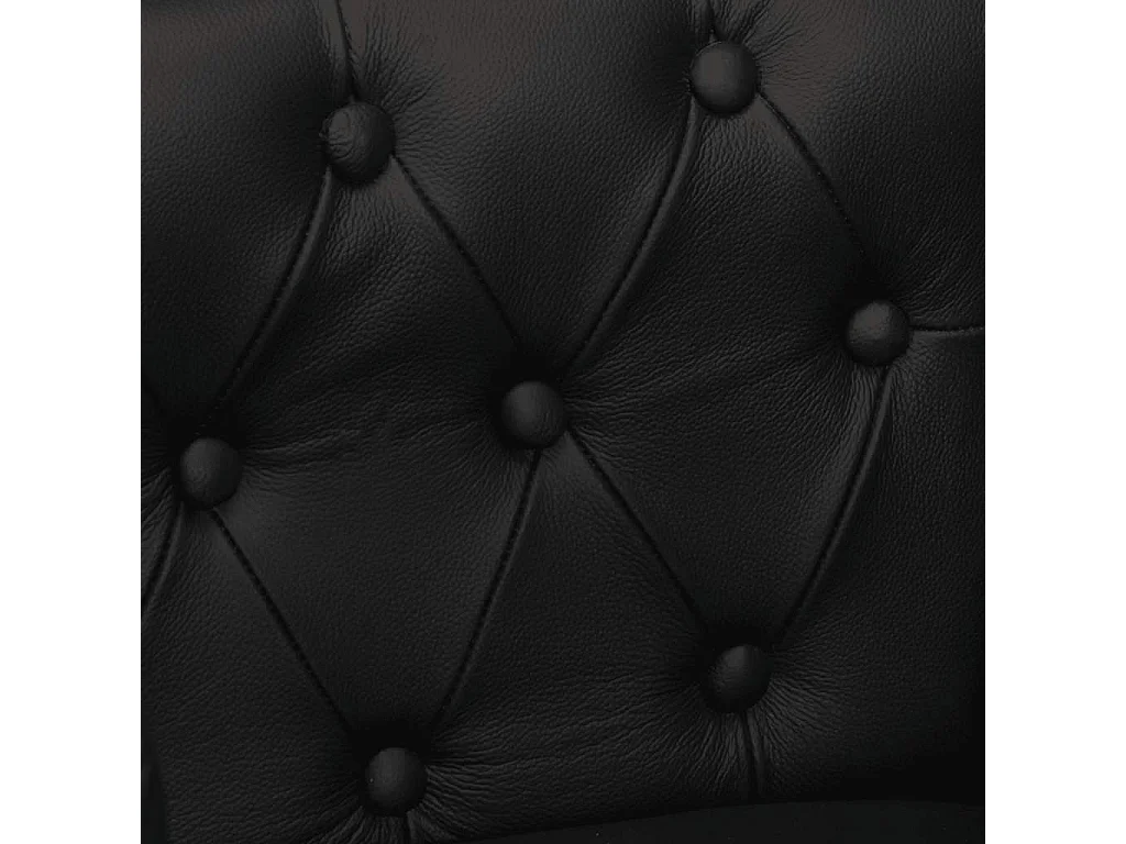 Sillón | Silla de cuero auténtico negro SHL2828