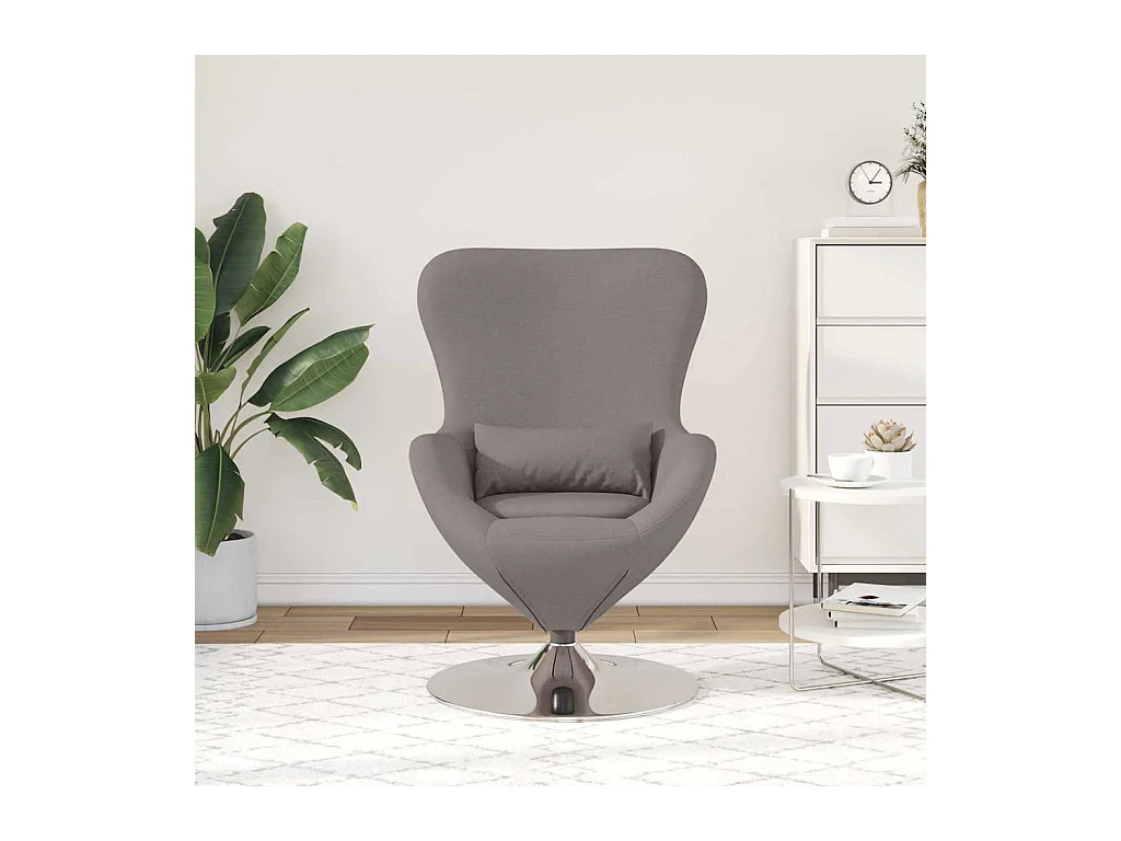 Chaise de Salon-Fauteuil œuf Taupe tissu SHL2893