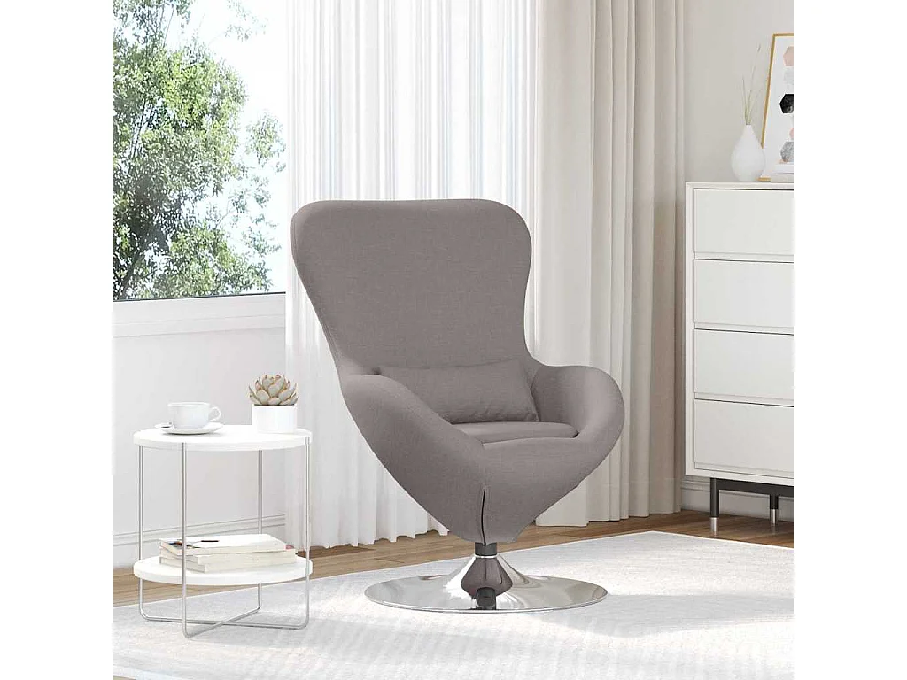 Cadeira Relax | Cadeira ovo Cinzento-acastanhado 63x73x90 cm tecido SHL420613
