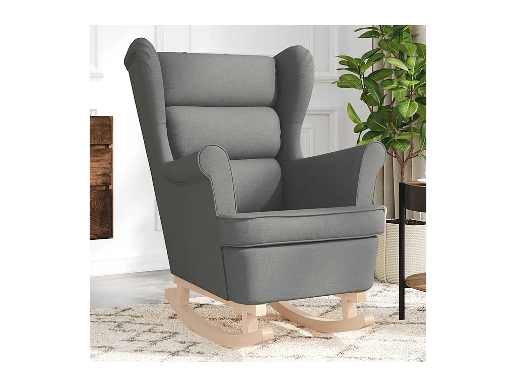 Silla de relax | Silla mecedora de tela gris oscuro 74x90x102 cm SHL9422