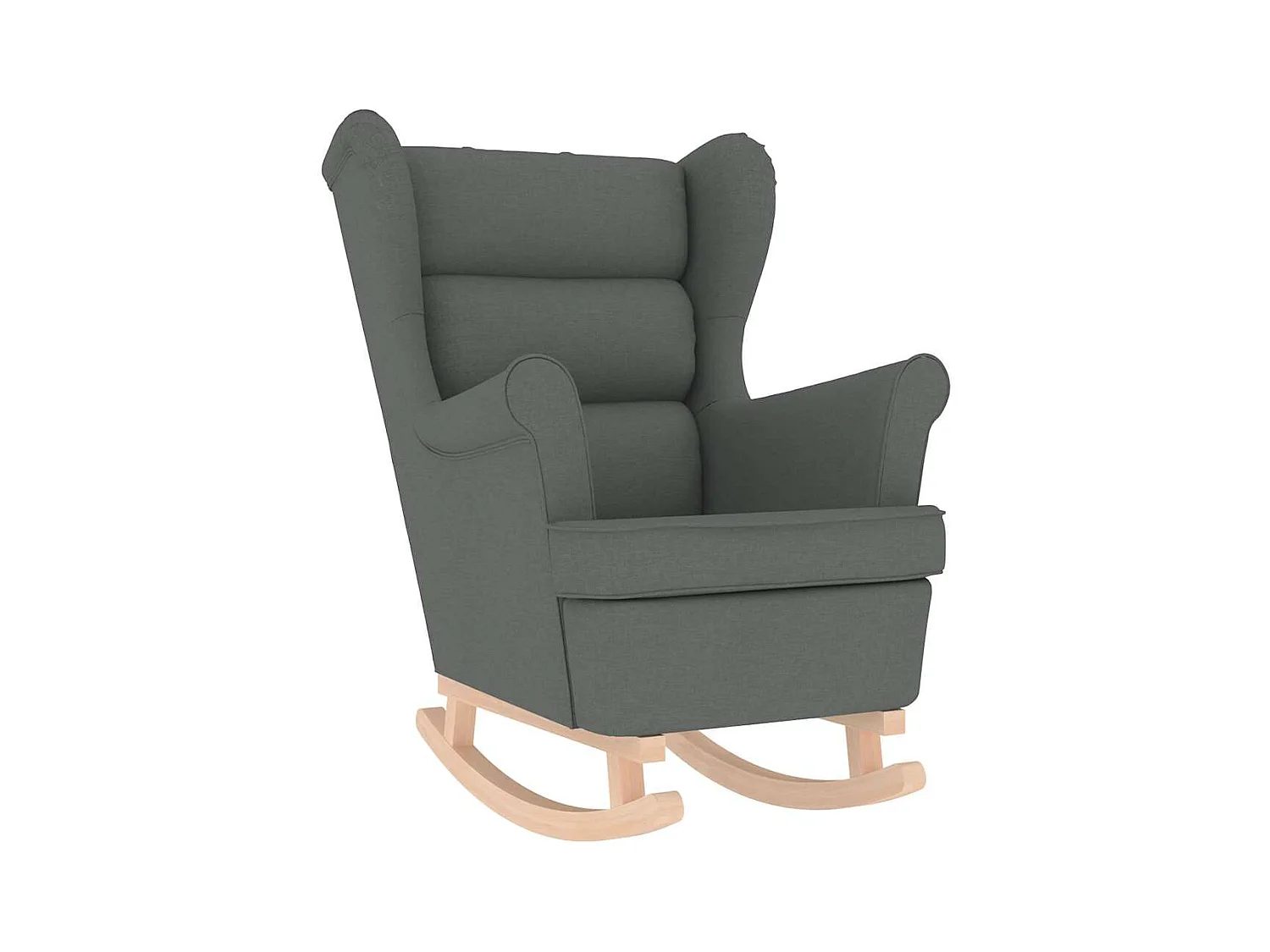 Fauteuil Salon-Chaise de relax-Fauteuil à Bascule gris foncé 74x90x102 cm tissu SHL5437