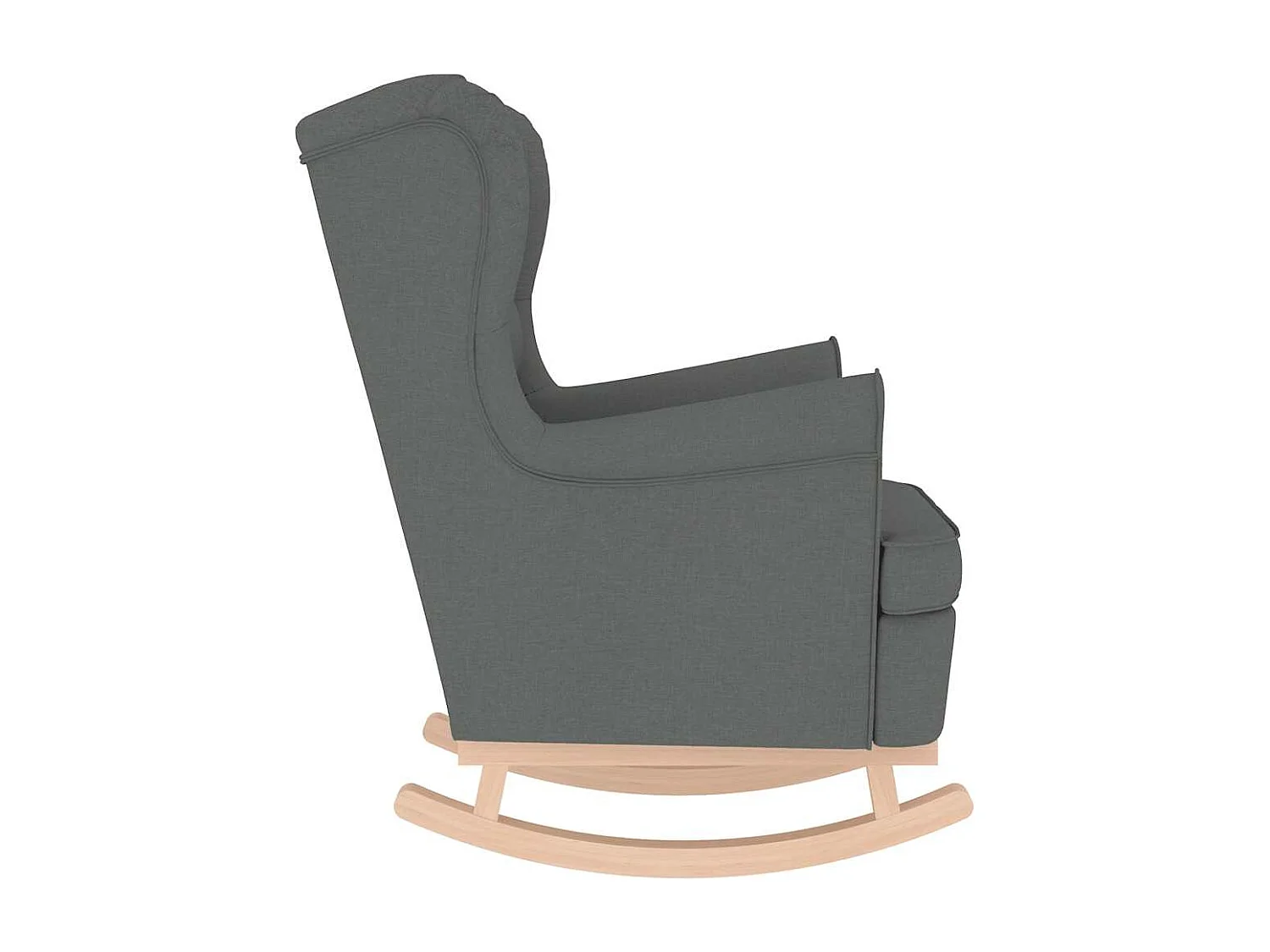 Fauteuil Salon-Chaise de relax-Fauteuil à Bascule gris foncé 74x90x102 cm tissu SHL5437