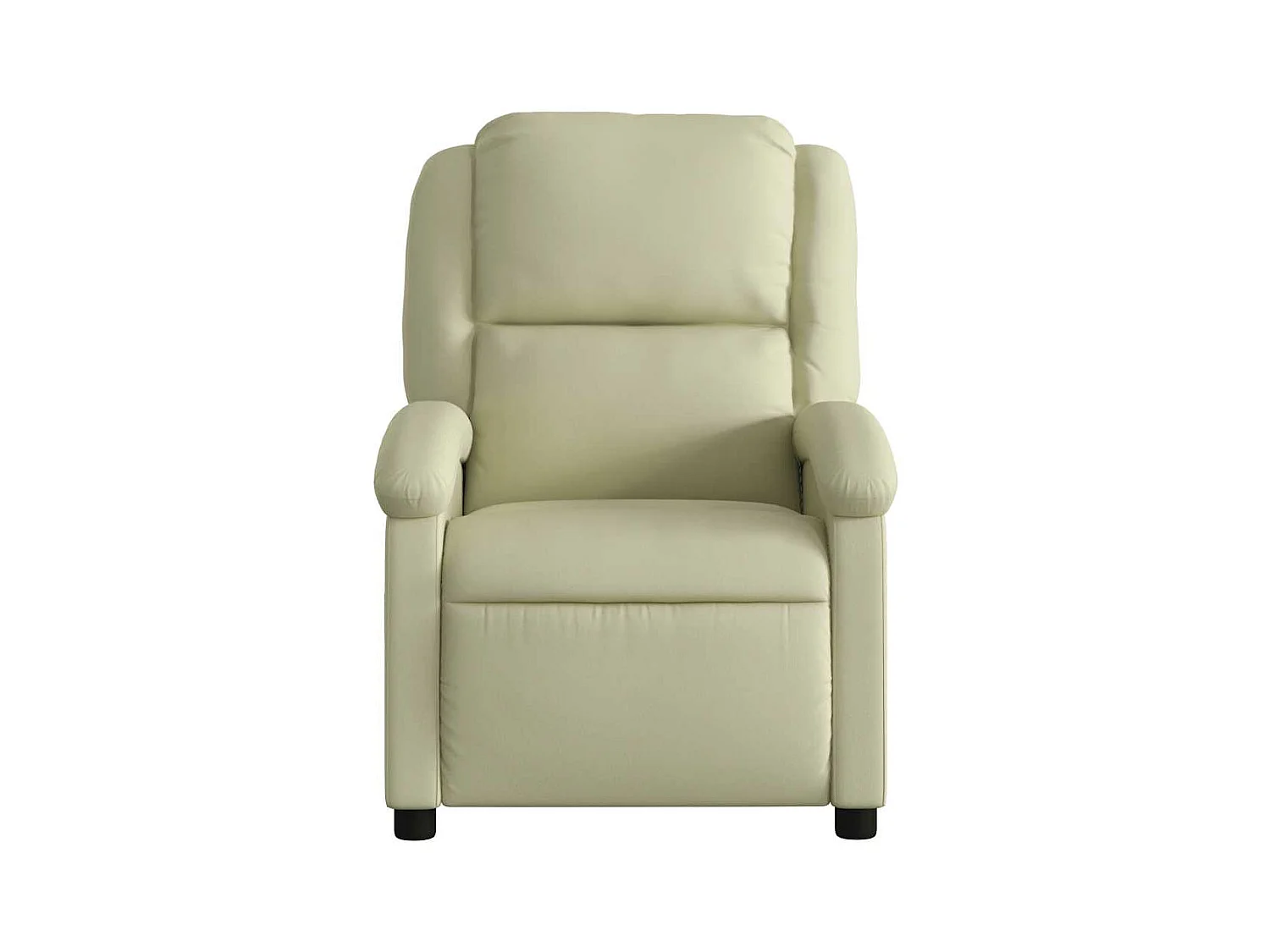 Sillón de relax | Sillón reclinable de cuero auténtico crema SHL6762